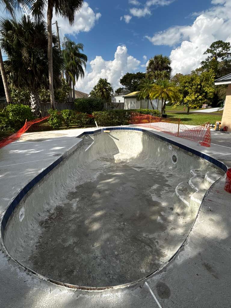 Elegant pool with new coping and tiles